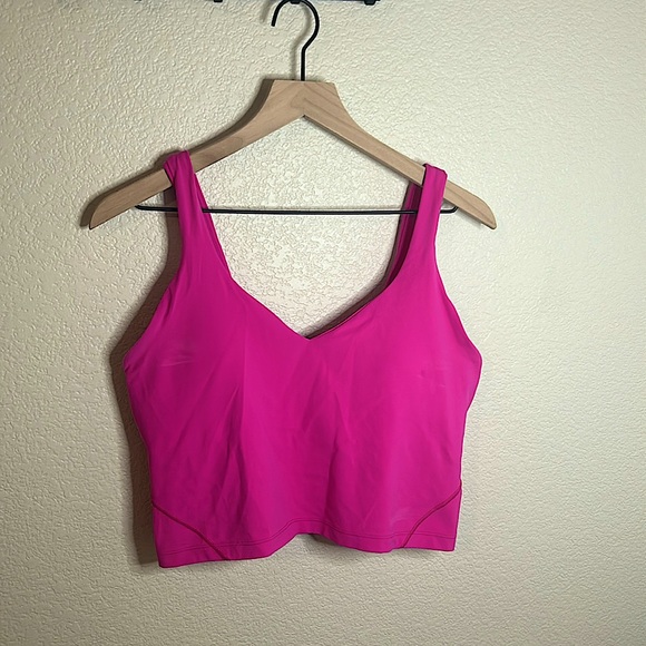 lululemon athletica Tops - Lululemon cropped align tank in Sonic Pink, size 12